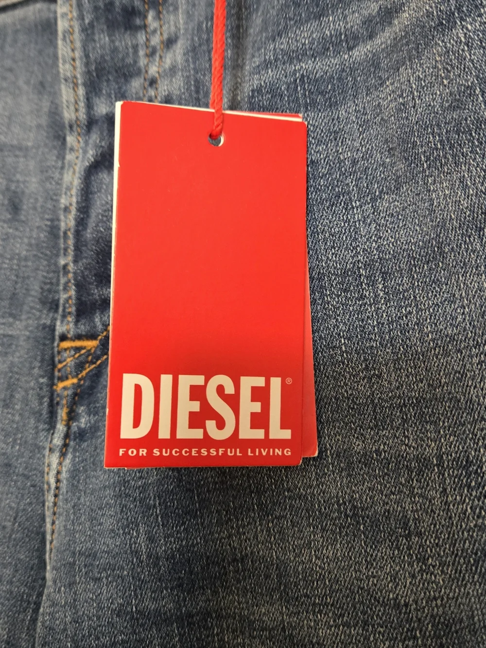 NWT Diesel 2005 D-Fining Jeans Men W33 L32 Regular Fit Tapered Blue Denim Stretc